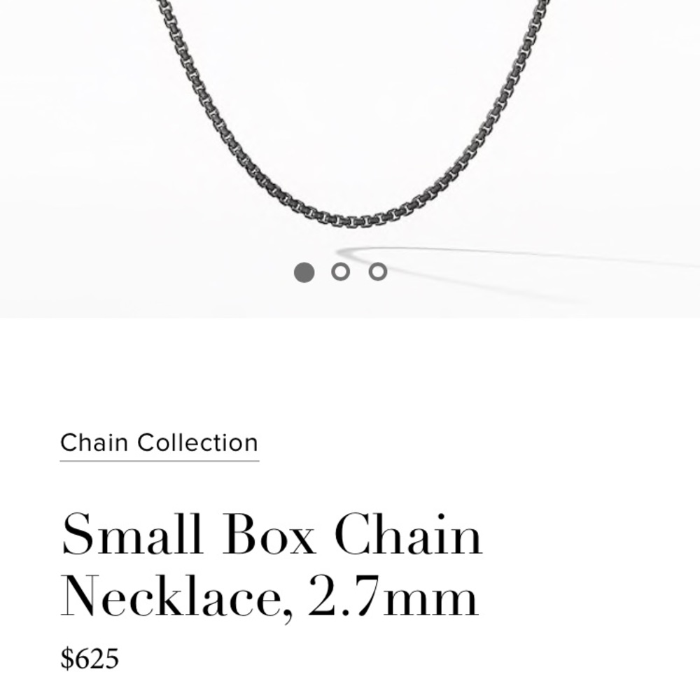 David Yurman Small Box Chain Black